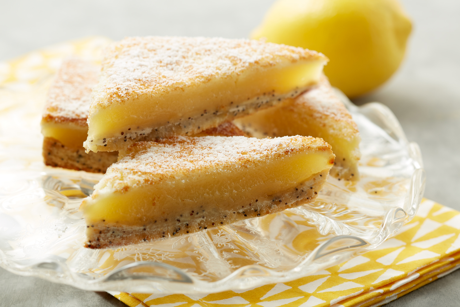 Classic Lemon Bars with Poppy Seed Crust